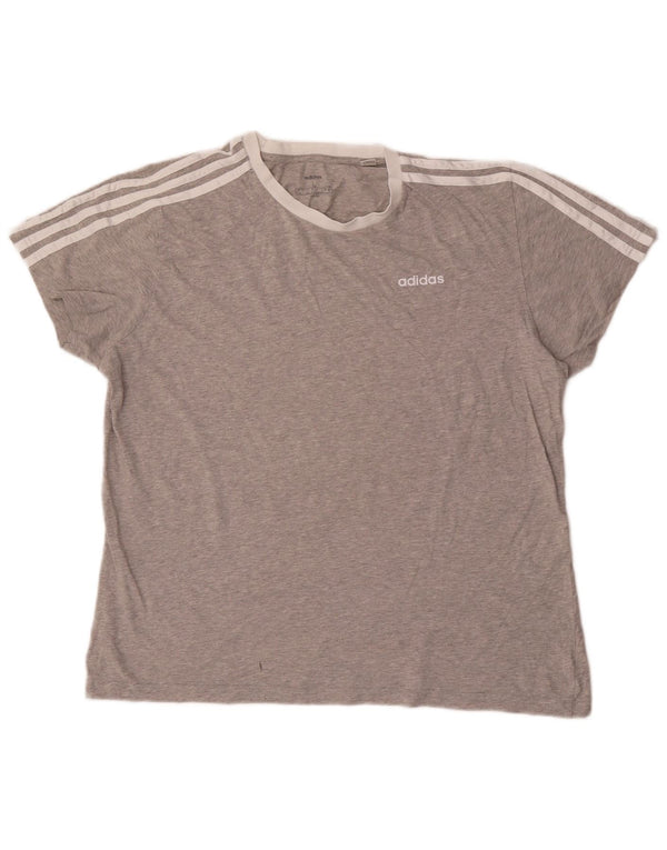 Tricou pentru femei Adidas, Marea Britanie 16/18, mare, gri, bumbac cu pete