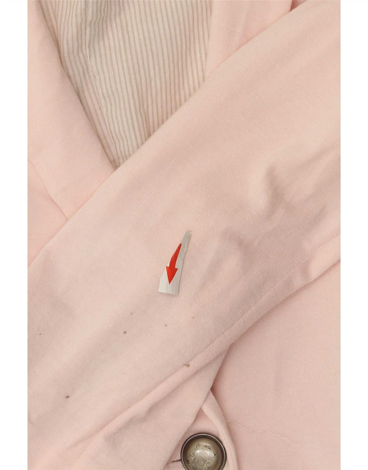 Zara Womens 1 Button Blazer Jacket UK 14 Large Pink Viscose