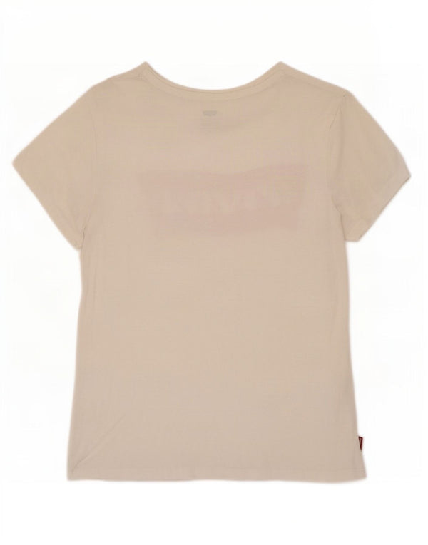 Tricou grafic Levi's pentru femei Top UK 10 Small White Bumbac