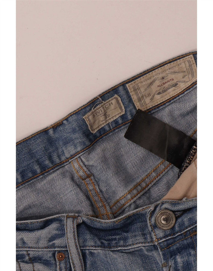 Pantaloni scurți din denim pentru bărbați All Saints W32, bumbac albastru mediu