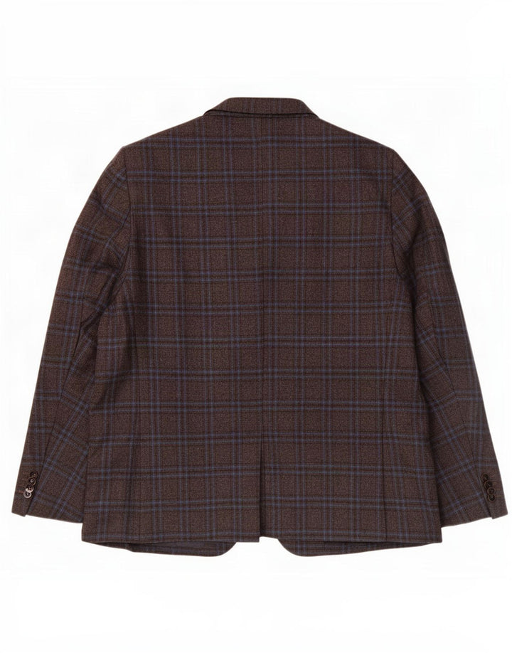 Jachetă blazer pentru bărbați Louis Copeland, cu 2 nasturi, EU 50, cu carouri mari, maro