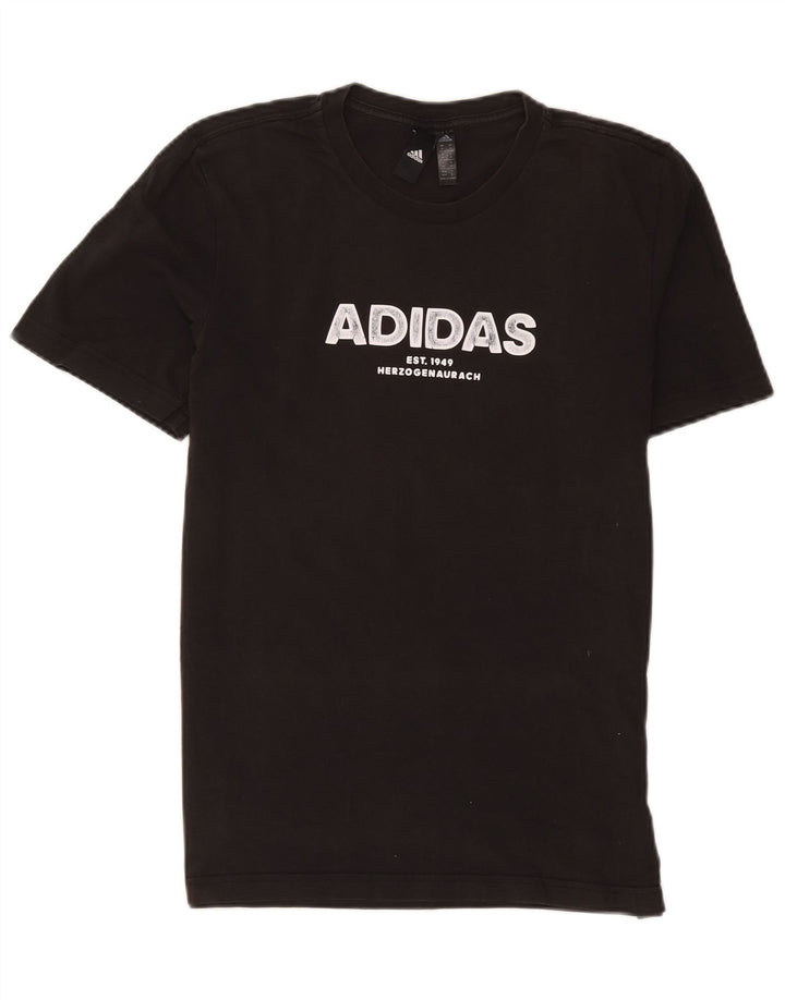 Tricou grafic Adidas pentru bărbați Top mediu negru bumbac