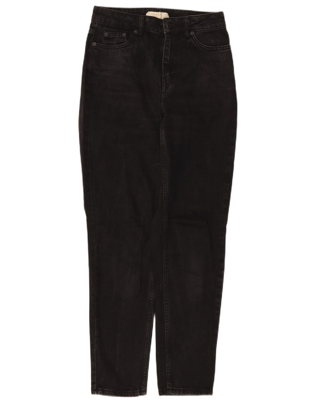 TOPSHOP Blugi Mom Tapered pentru femei W25 L29 bumbac negru