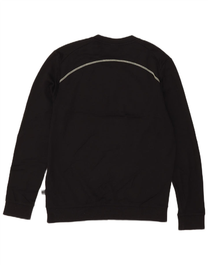 Hanorac grafic pentru bărbați Hugo Boss Pulover mare din bumbac negru