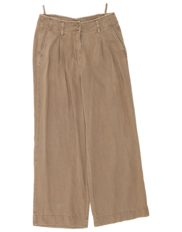 Marks & Spencer Pantaloni chino pentru femei cu picioare largi UK 12 Medium W30 L29 Bej