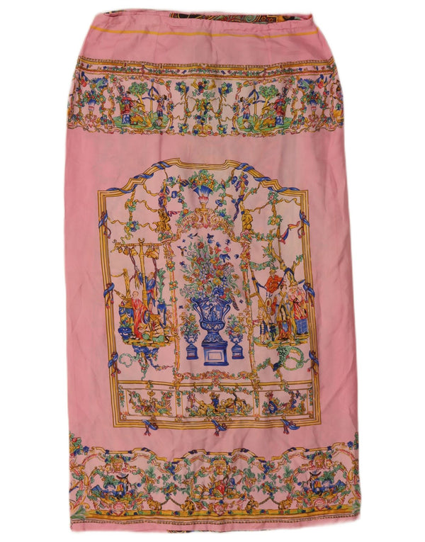 Fusta Dreaptă Midi Vintage Femei W30 Medium Pink Paisley