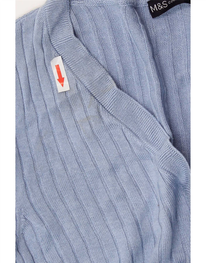 Bluză Crop Top pentru femei Marks & Spencer UK 12 Medium Blue Viscose