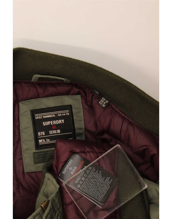 Jachetă de zbor supradimensionată pentru femei Superdry MA-1 UK 10 Small Khaki Colorblock
