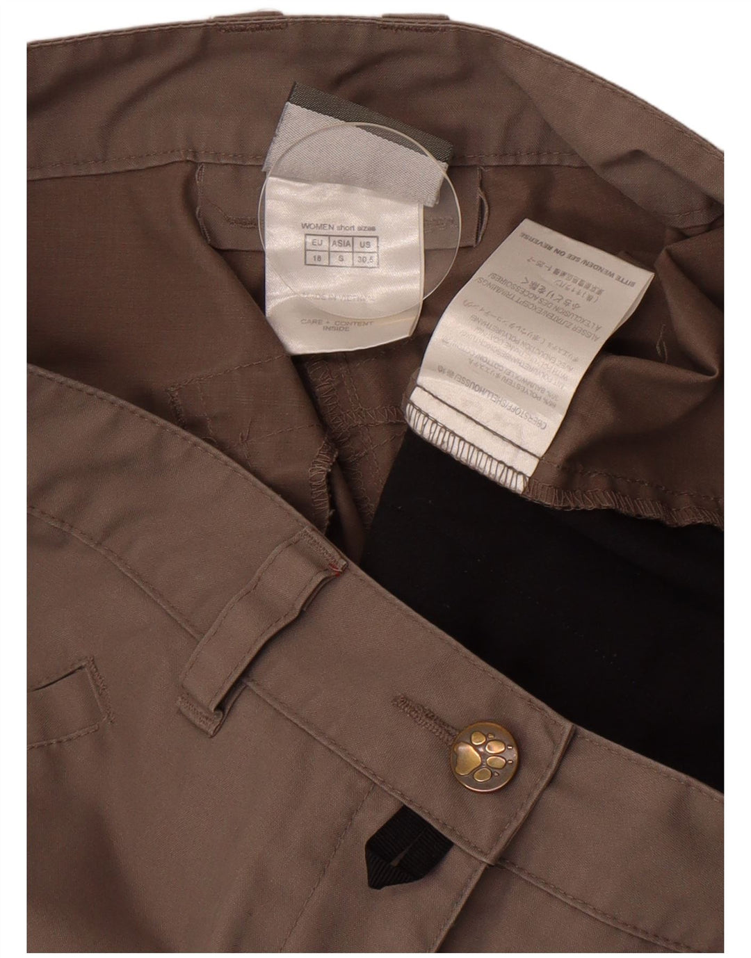 Jack Wolfskin Pantaloni cargo pentru drumeții pentru femei Mici W28 L29 Poliester gri