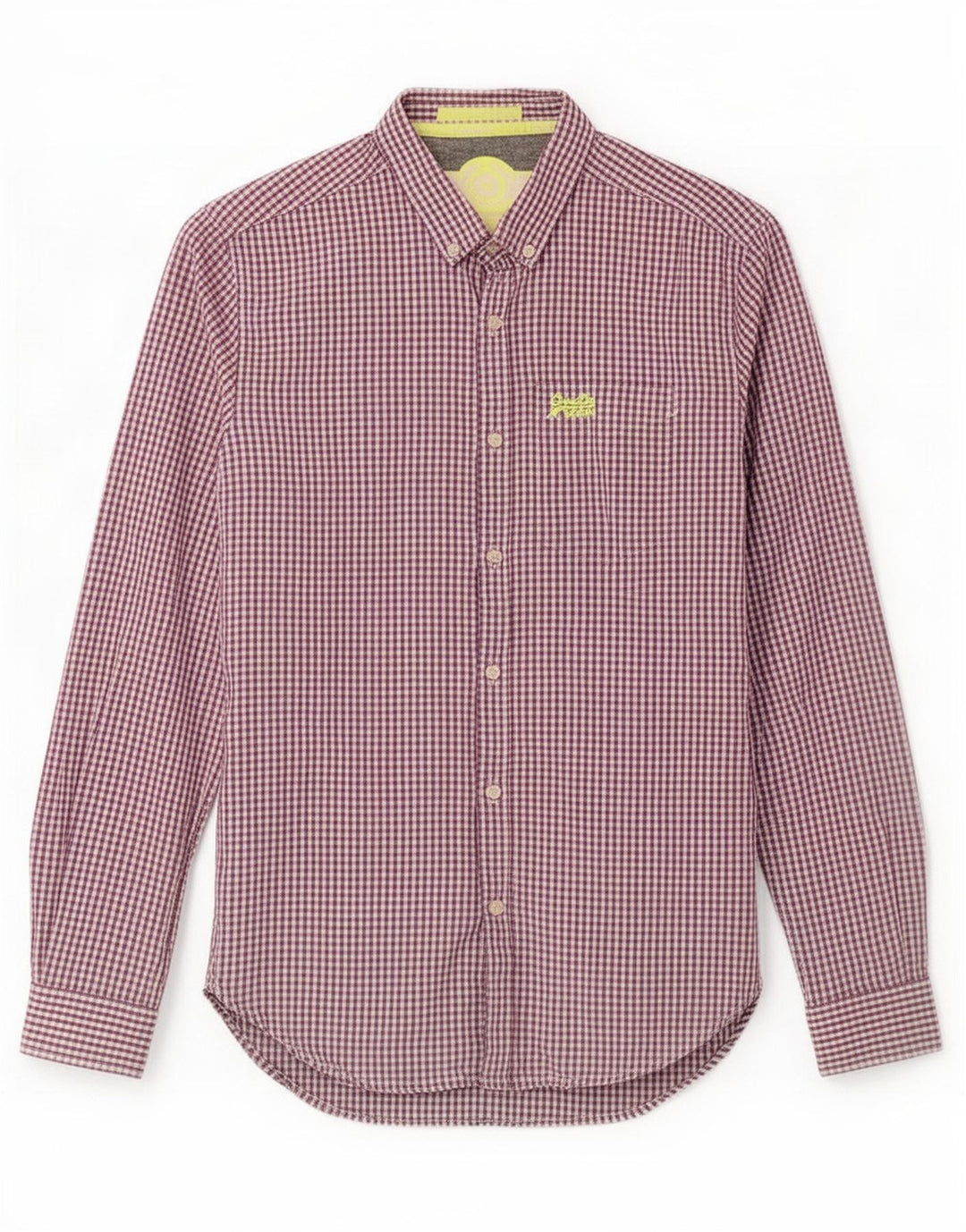 Cămașă pentru bărbați Superdry Bumbac Vichy violet mic
