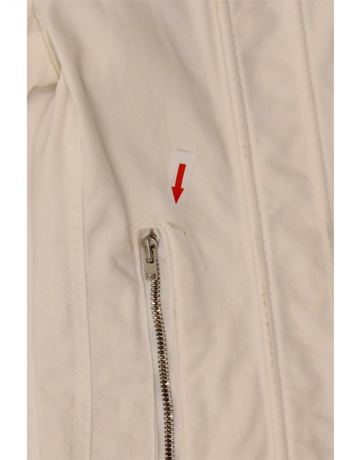 Bomber Gant pentru femei UK 12, bumbac alb mediu