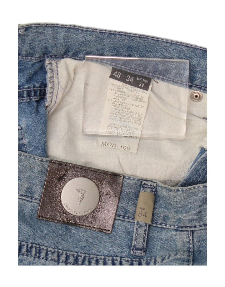 Trussardi blugi drepti pentru femei W32 L30 bumbac albastru