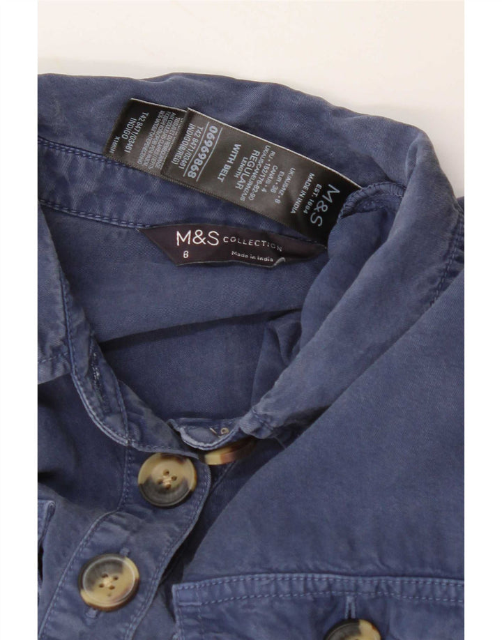 Salopetă cu mânecă lungă pentru femei Marks & Spencer UK 8 Small Blue Lyocell
