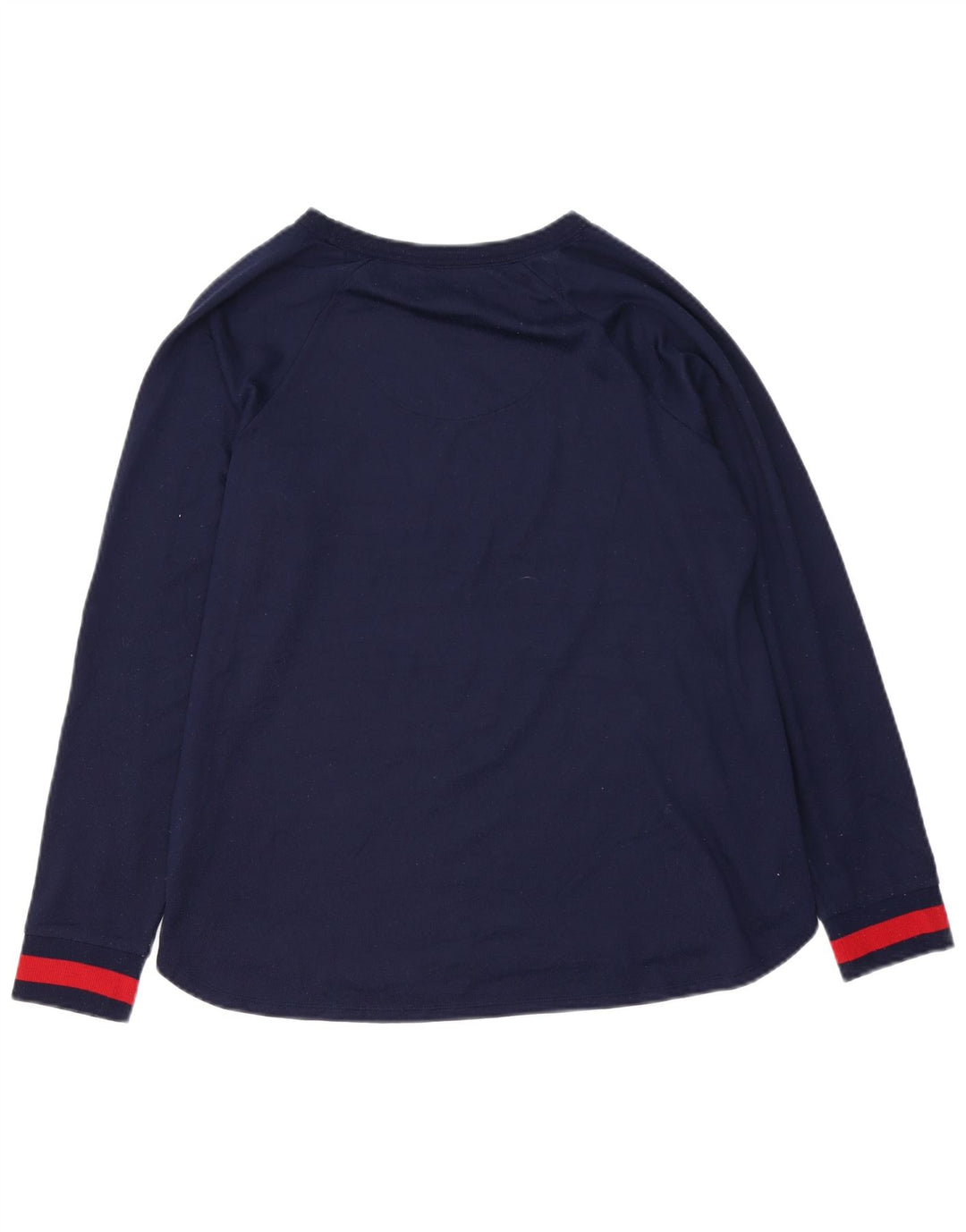 DKNY Top grafic pentru femei cu mânecă lungă UK 14 Poliester mediu albastru bleumarin