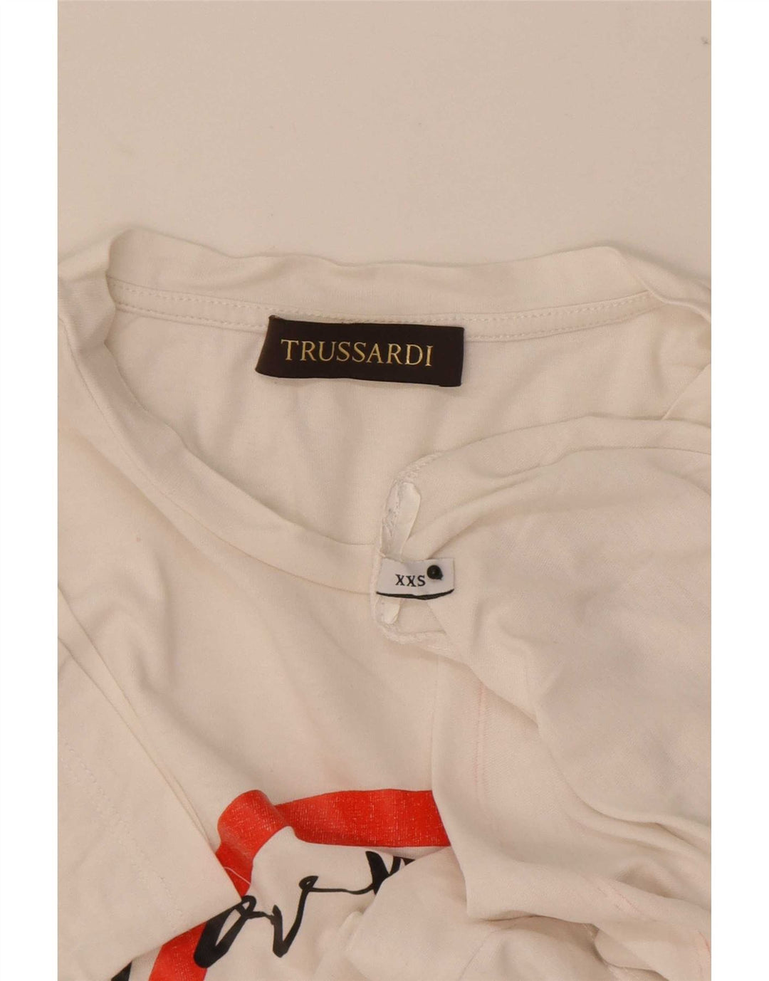 Tricou grafic Trussardi pentru bărbați Top 2XS alb