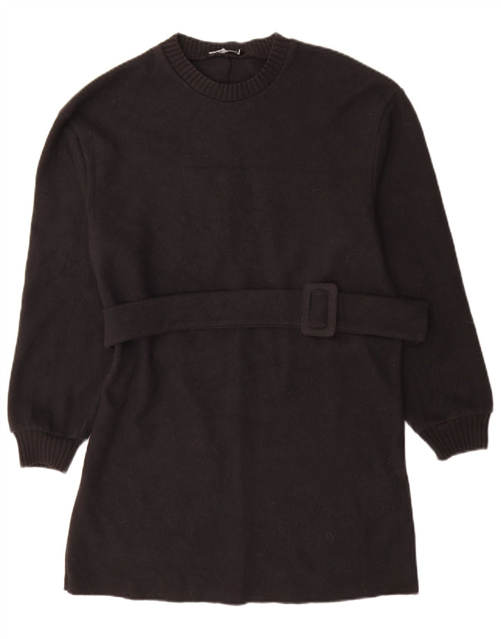 Rochie cu mânecă lungă pentru femei Zara UK 10 Poliester negru mic