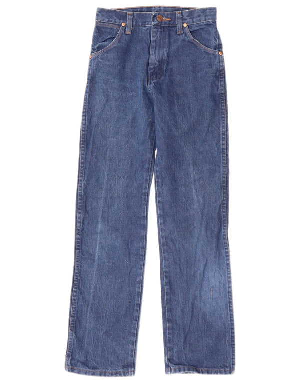 Blugi slim pentru baieti Wrangler 13-14 ani W24 L28 albastru bumbac