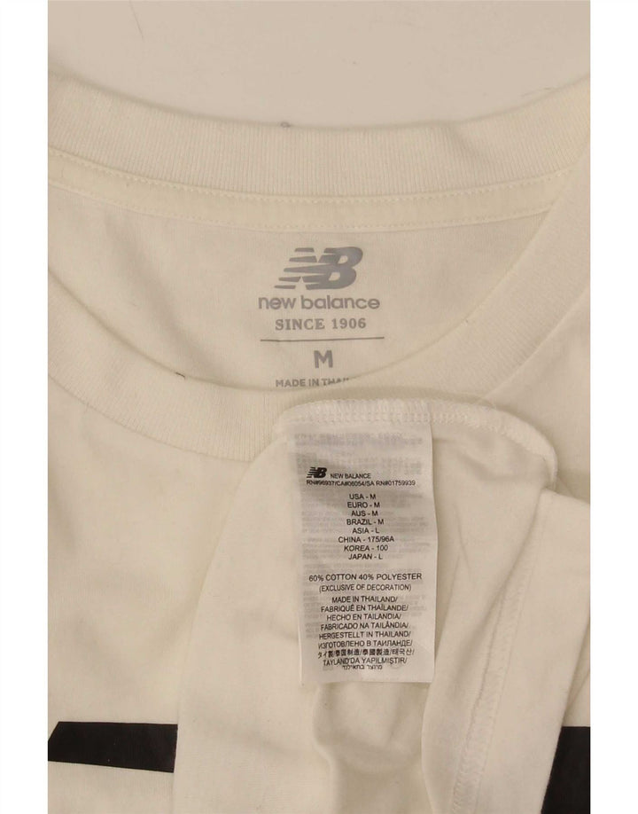Tricou grafic pentru bărbați New Balance Top Medium White Bumbac