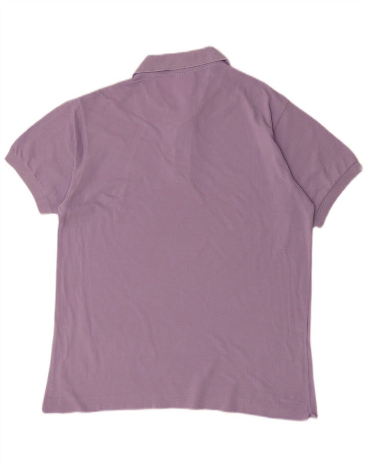 LACOSTE Mens Polo Shirt Size 4 Medium Purple Cotton