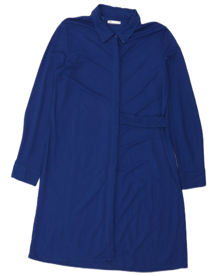 Rochie cămașă pentru femei Zara UK 14 Medium Blue