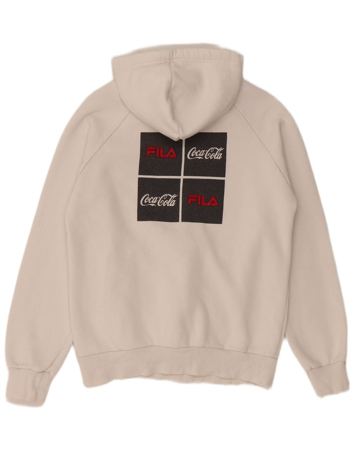 Pulover Fila Coca-Cola Graphic Hoodie pentru bărbați, mic, alb