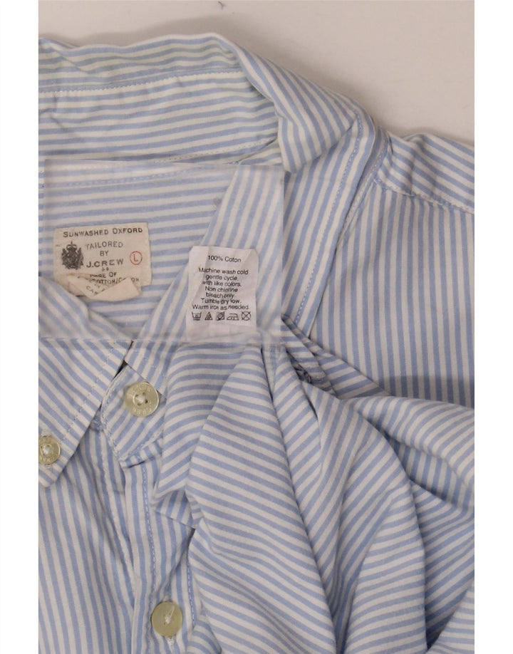 Cămașă croită pentru bărbați J. CREW, bumbac cu dungi mari, albastre