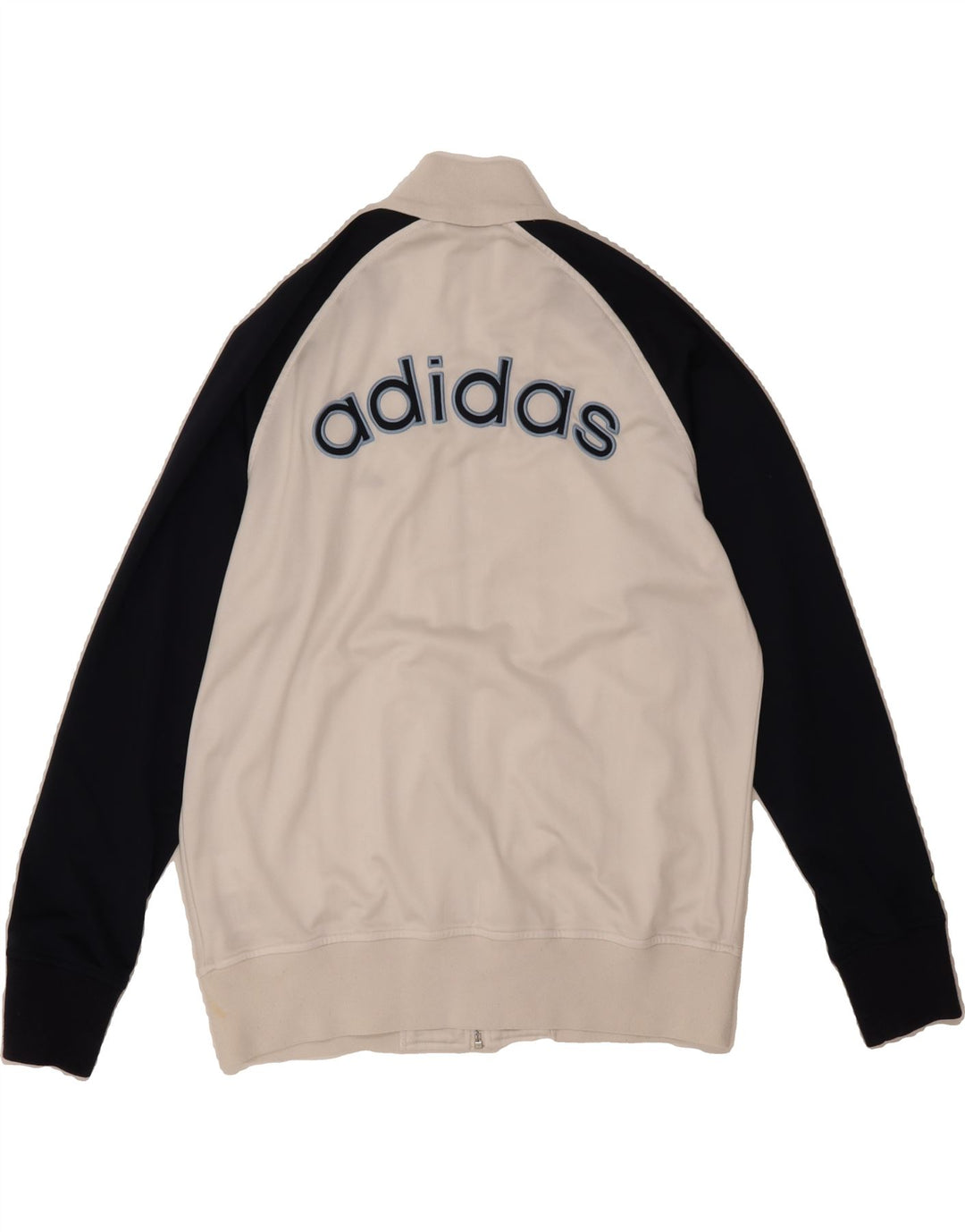 ADIDAS Boys Graphic Tracksuit Top Jacket 15-16 Years White Colourblock Vintage Adidas and Second-Hand Adidas from Messina Hembry 
