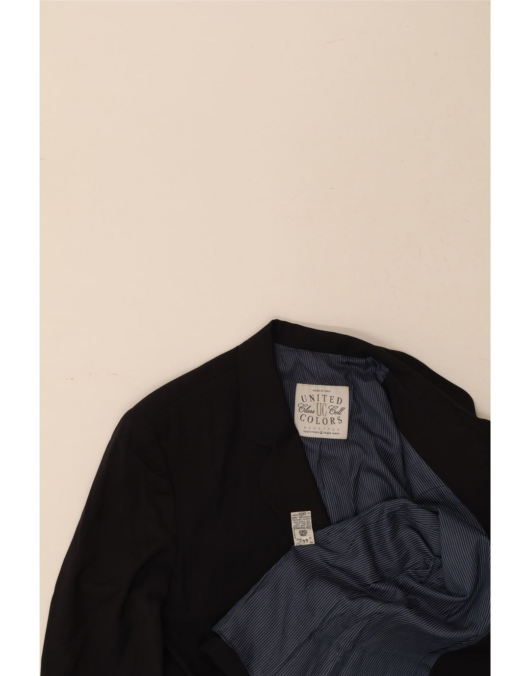 BENETTON Womens 4 Button Blazer Jacket IT 44 Medium Black Wool Vintage Benetton and Second-Hand Benetton from Messina Hembry 