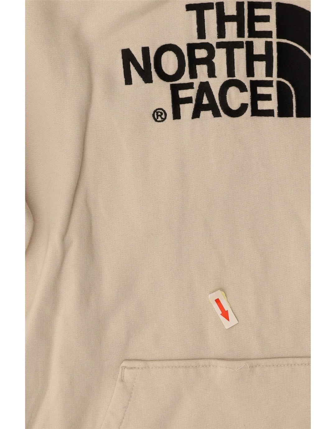 The NORTH FACE Pulover cu glugă cu grafic pentru femei UK 10 Small Bumbac alb