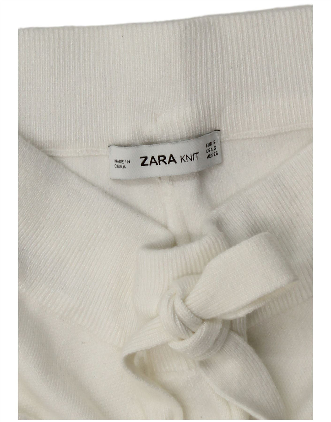 Pantaloni de trening Zara pentru femei Crop Pantaloni de jogging UK 10 Small White