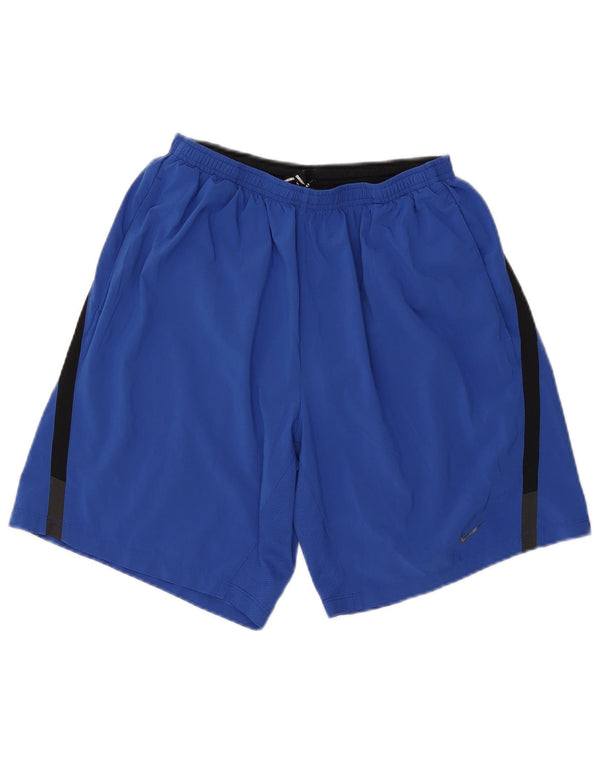 Pantaloni scurți sport NIKE Dri Fit pentru bărbați, mari, albastru, color block