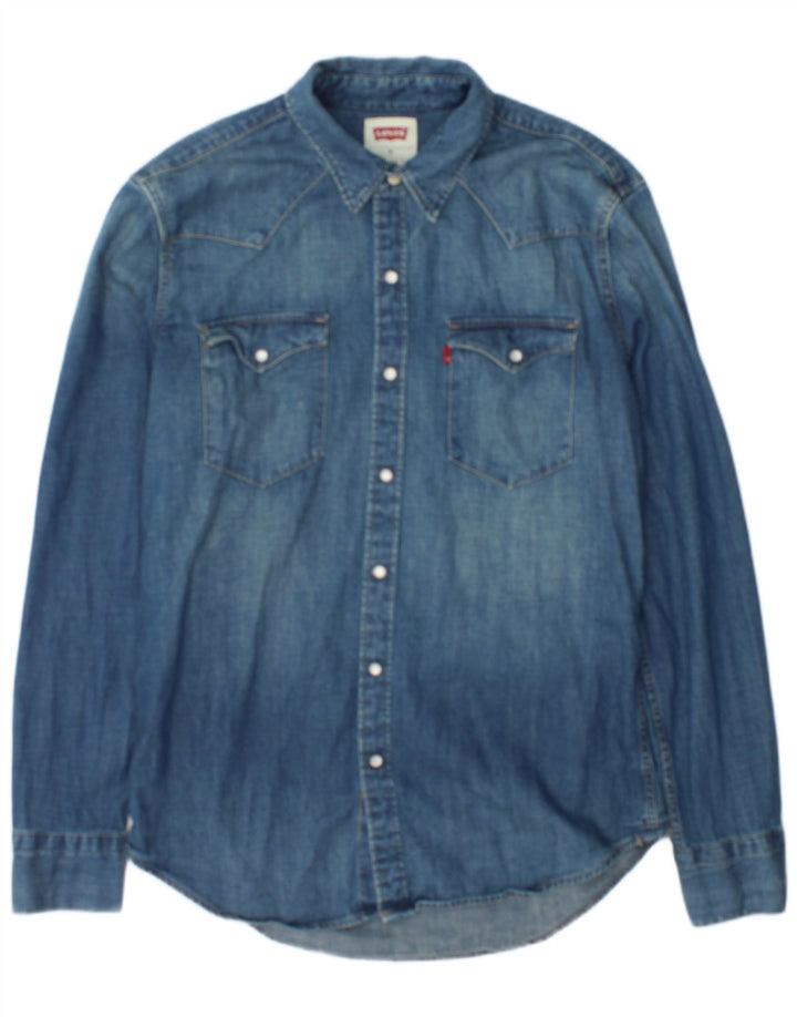 Cămașă de blugi pentru bărbați Levi's, albastru mediu