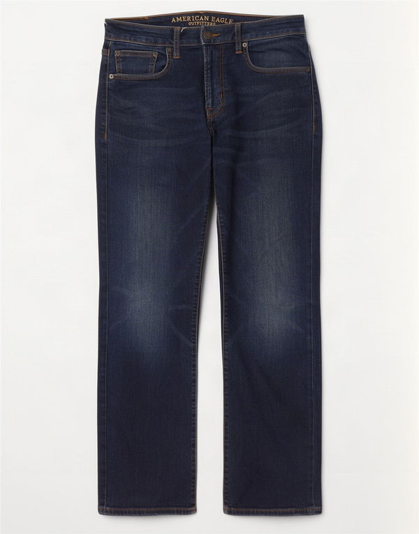 American Eagle Outfitters Blugi drepti pentru bărbați W32 L32 Bumbac bleumarin
