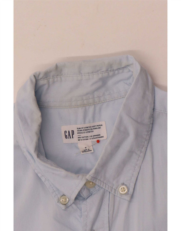 Cămașă pentru bărbați Gap Slim Fit Bumbac albastru mediu
