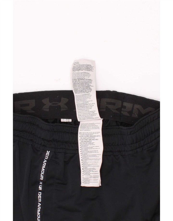 Pantaloni scurți sport grafic Under Armour pentru băieți 7-8 ani poliester negru mic