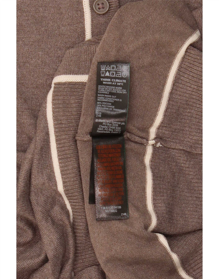 Pulover cardigan pentru femei Marks & Spencer UK 10 mic maro viscoză