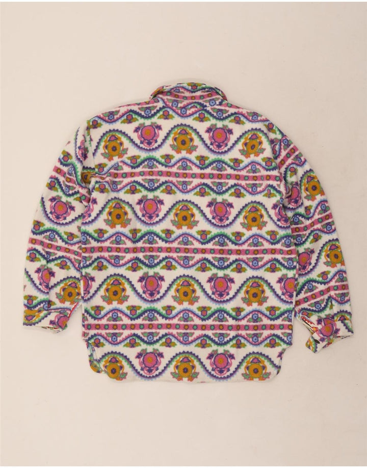 Cămașă Vintage pentru bărbați din lână mică, multicoloră, geometrică