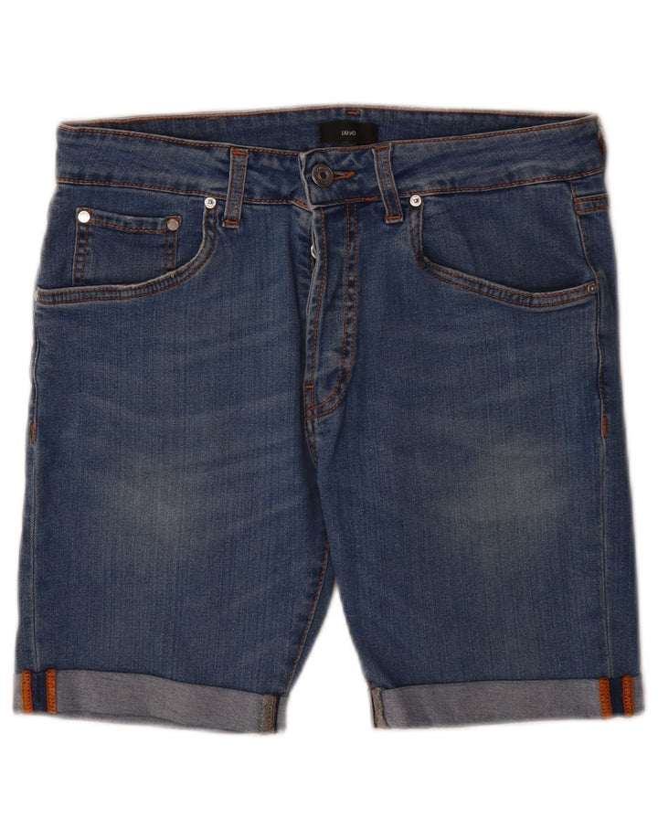 Pantaloni scurți din denim pentru femei Liu Jo W28 Medium Blue