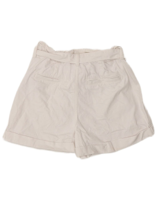 Pantaloni scurți casual pentru femei cu talie înaltă Zara EU 38 Small W28 Bumbac alb
