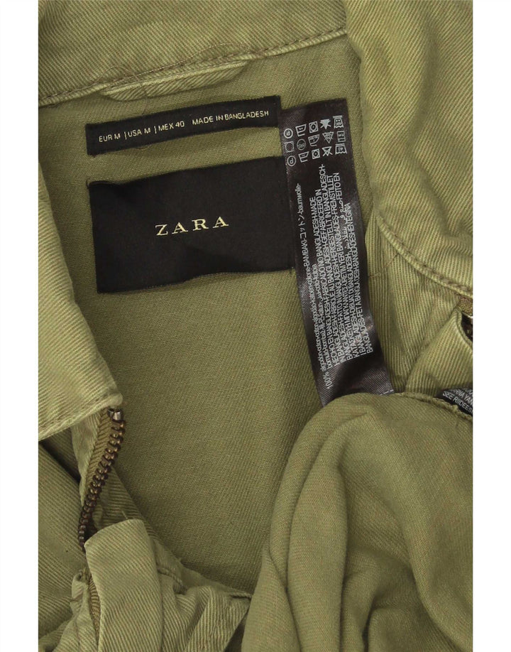 Bomber pentru bărbați Zara UK 38, bumbac verde mediu