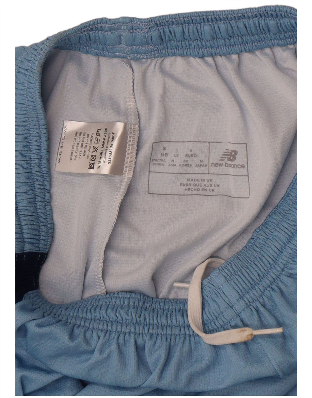 Pantaloni scurți sport New Balance pentru bărbați, mici, albastru, poliester color bloc