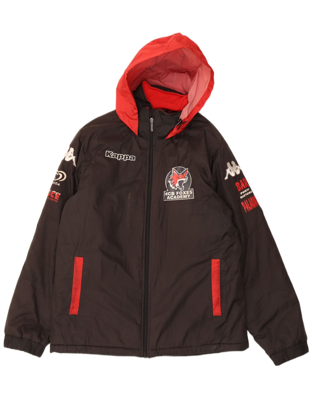 Jachetă Windbreaker cu glugă pentru bărbați Kappa UK 40 Poliester negru mare