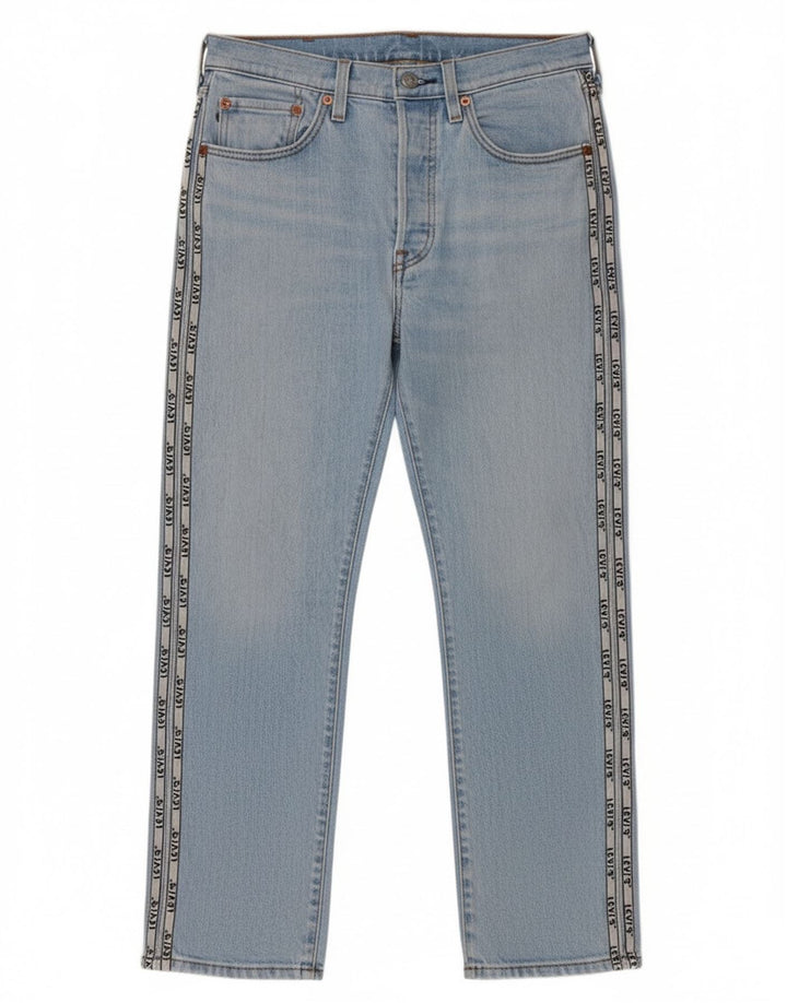 Blugi drepti pentru femei Levi's 501 Graphic W26 L26 Bumbac albastru