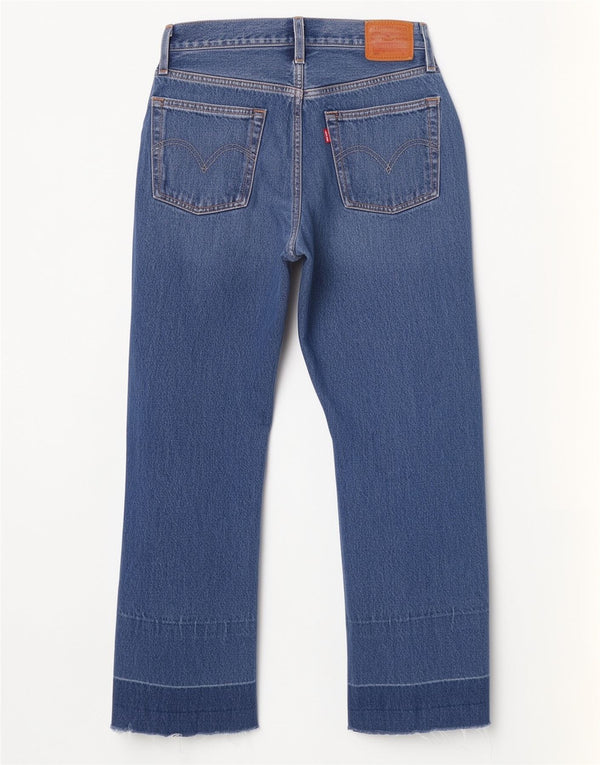 Blugi drepti distressed 501 Levi's pentru femei W25 L26 bumbac bleumarin