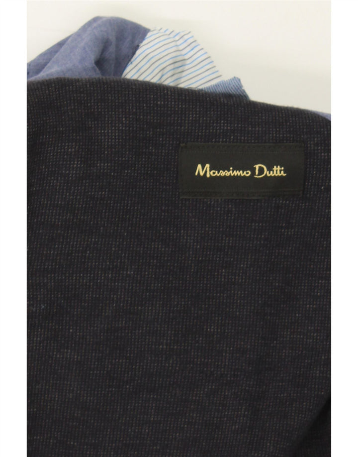 MASSIMO DUTTI Mens 2 Button Blazer Jacket EU 46 Small Navy Blue Vintage Massimo Dutti and Second-Hand Massimo Dutti from Messina Hembry 