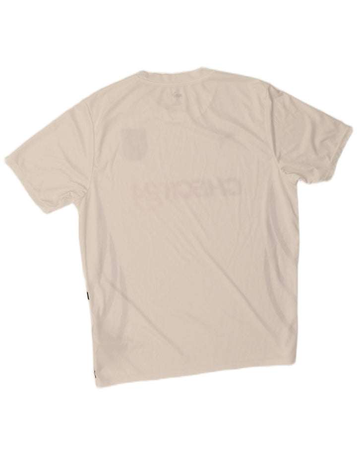 Tricou grafic Puma Deutshland pentru bărbați Top mare din poliester alb