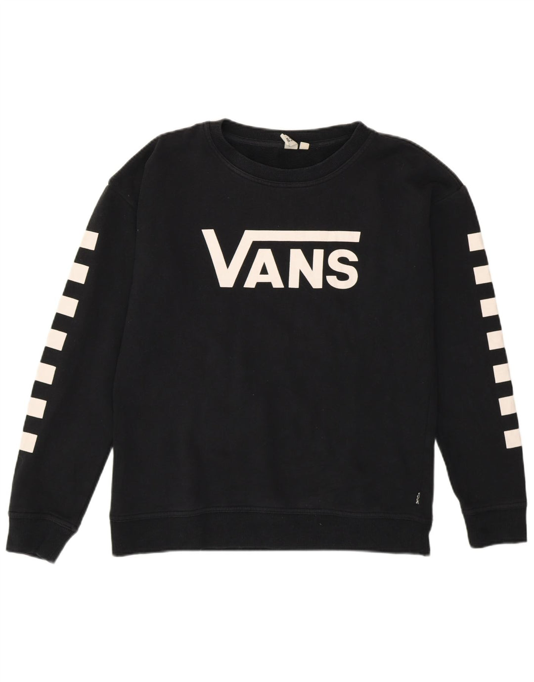 Hanorac grafic pentru femei Vans Pulover mic, negru, geometric, bumbac
