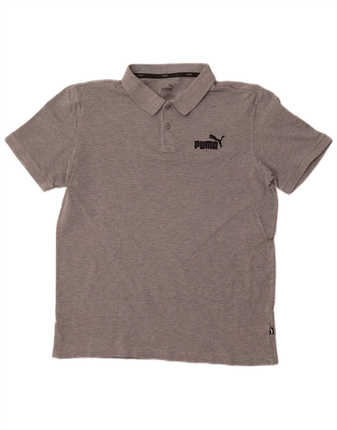 Tricou polo PUMA pentru bărbați, bumbac gri mediu