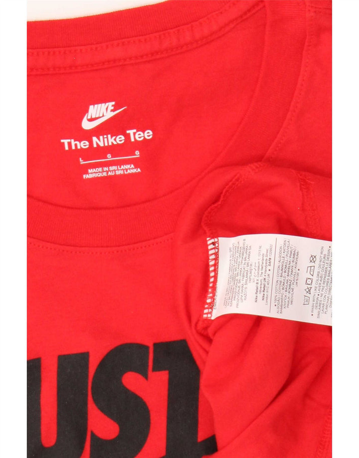 Tricou grafic Nike pentru bărbați Top mare bumbac roșu