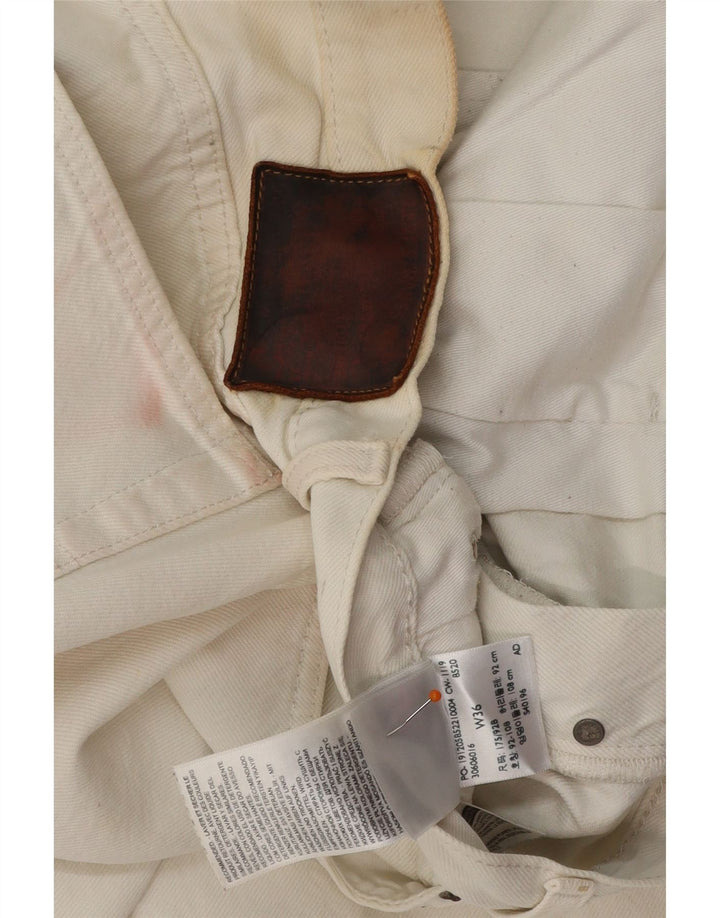 Pantaloni scurți din blugi pentru bărbați LEVI'S W36, bumbac alb mare